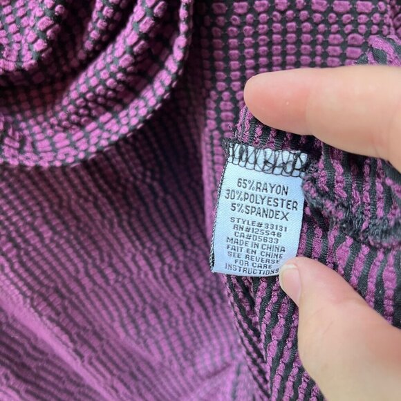 Habitat Women's Purple Textured Cowl Neck Long Sleeve Top Size M - Picture 3 of 4